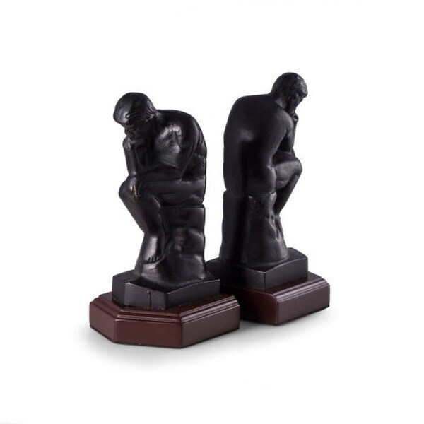 Thinker Bookends set inspired by Rodin's most celebrated work